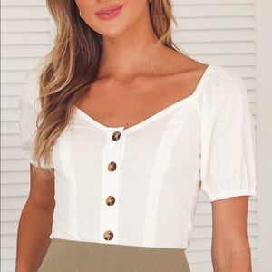 Lulus’s White Blouse